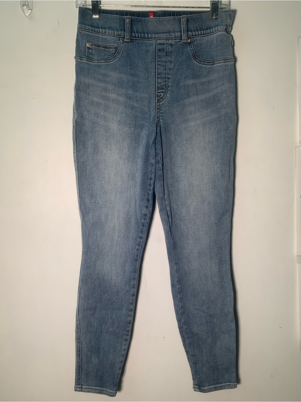 SPANX Pull-On High Rise Ankle Skinny Jeans Medium Wash Size M
